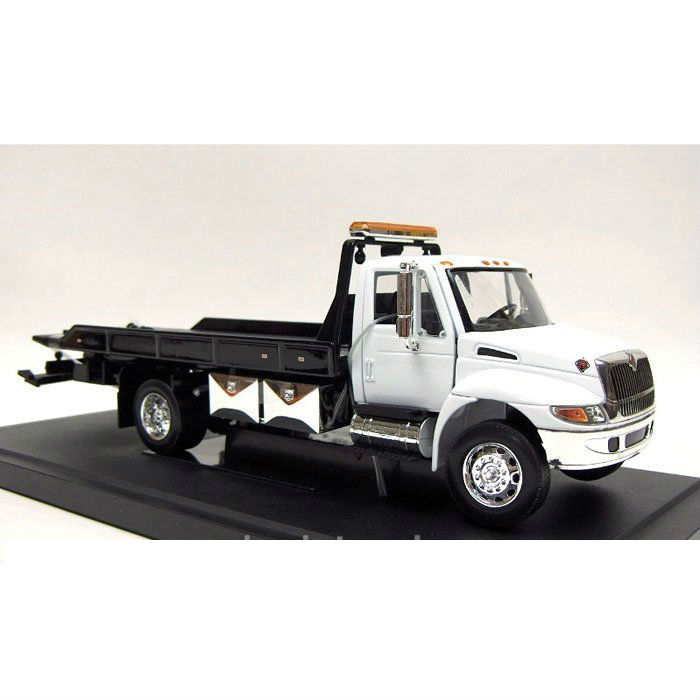 Металлический грузовик Flat Bed Tow Truck Durastar 24 International, белый  
